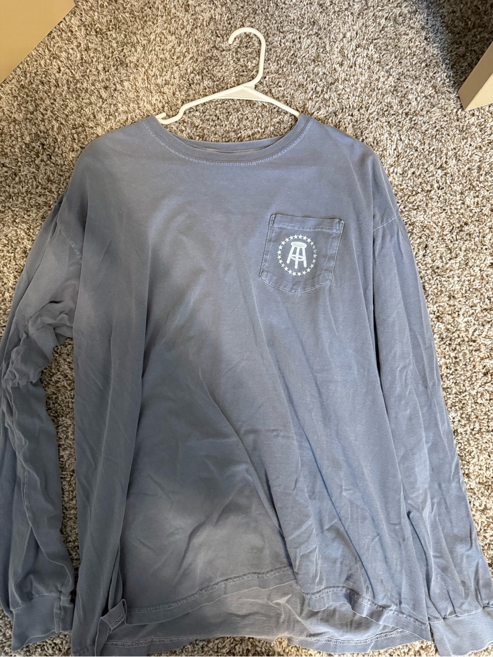 Comfort Colors Dusty Blue Pocket Logo Tee